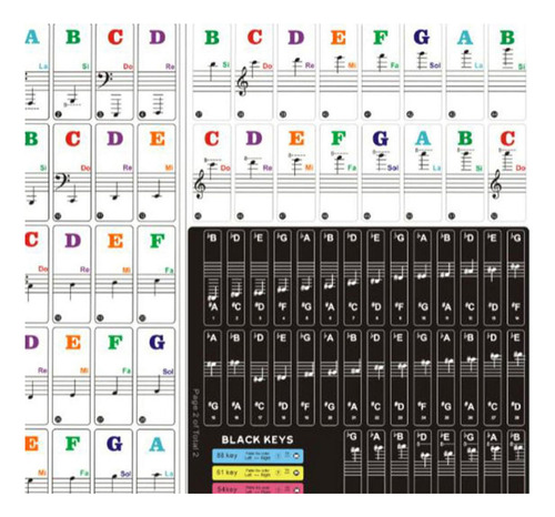 Pegatinas Transparentes Para Teclado De Piano Aprendizaje De