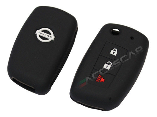 Capa Chave Canivete Silicone Nissan Kicks 3 Botões