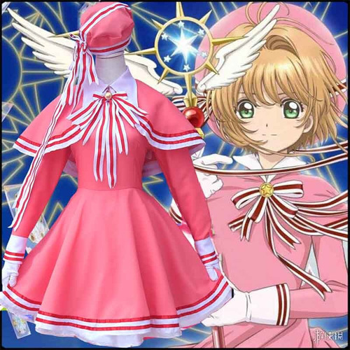 Disfraz De Cosplay De Sakura De Cardcaptor De Anime Kinomoto