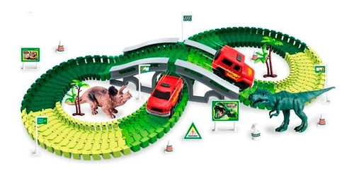 Pista Flexible Dino Track Cars Auto Dinosaurios Y Acc Cadia