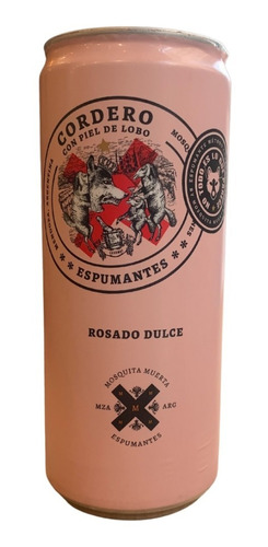 Espumante Cordero Con Piel De Lobo Rosado Dulce Lata X 310ml