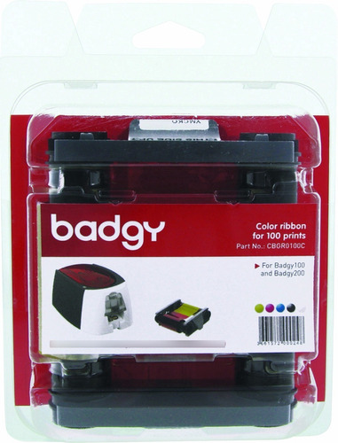 Badgy 100 Cinta Color Para Credenciales De Pvc Una Cinta