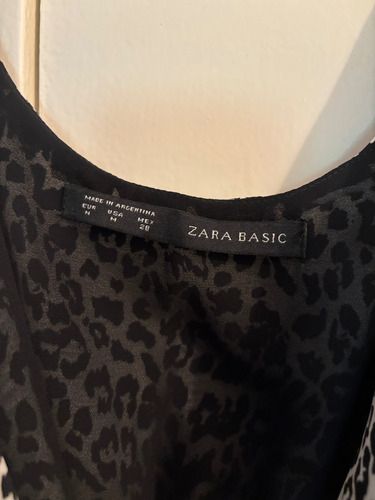 Mono De Fiesta Largo Mujer Print Zara Talle M Blanco Blanco Print M (Usado)
