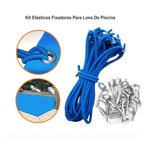 10 Pinos Alumínio Com Extensor Fixação Capa Lona Em Piscina