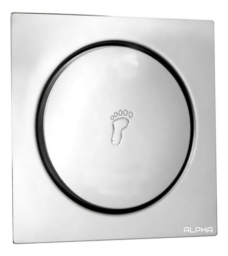Ralo Click Inteligente Para Banheiro Quadrado 10 Cm Inox
