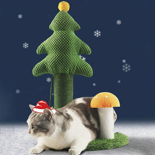 Poste Rascador Para Gatos, Adorno Temático Navideño, Marco