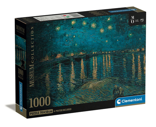 Rompecabeza Noche Estrellada Rodano Van Gogh 1000 Clementoni