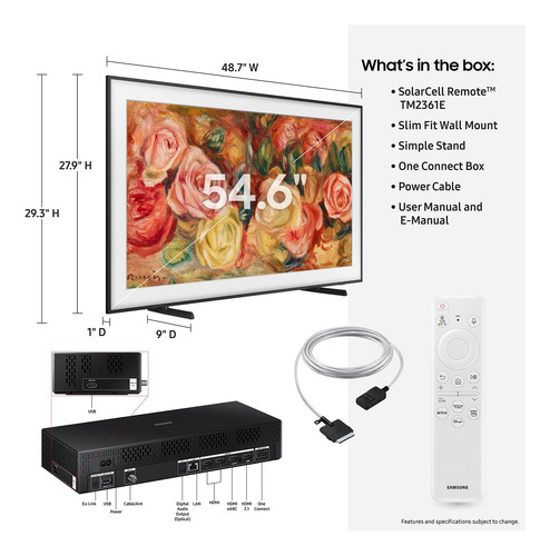 Pantalla Samsung 55 The Frame Series Qled 4k Smart Tv Class
