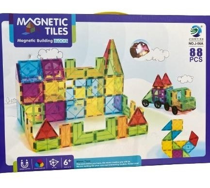 Bloques Magnéticos 3d Niños 88 Pcs Quo