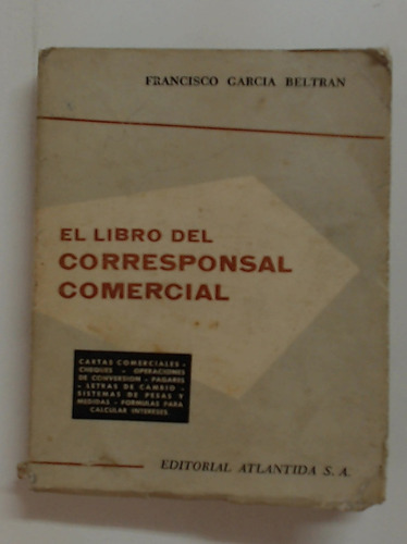 Libro Del Corresponsal Comercial, El  - Beltran, Francisco G