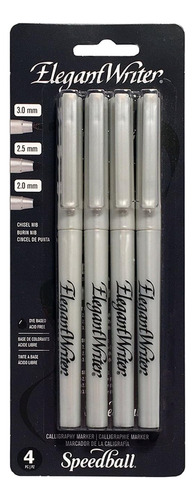 Speedball Elegant Writer Calligraphy Juego 4 Marcadores, Con