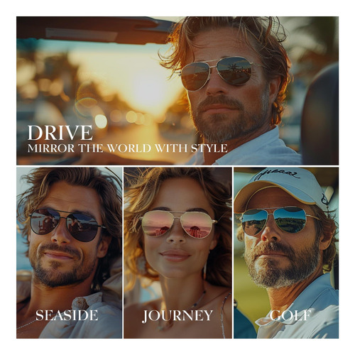 Gesruny Gafas De Sol Polarizadas De Aviador Para Hombres Y