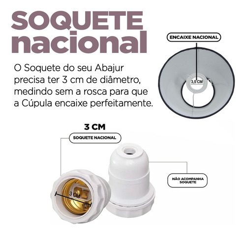 Cúpula Para Abajur Tecido Algodão Preto Ref 18 Tangerina Mca