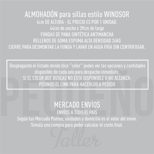 Imagen 4 de 5 de Almohadones Para Sillas Estilo Windsor Hamburg
