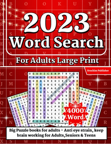 Libro: 4000 Word Search For Adults Large Print (200 Themed &