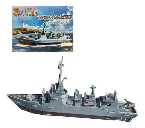 Rompecabezas 3d Puzzle Maqueta Barco Guerra Ddg-170 Lanzhou