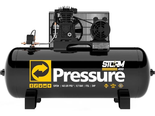 Compressor Ar Pressure Storm 450 15pcm 140psi 175 Litros 3hp 220V