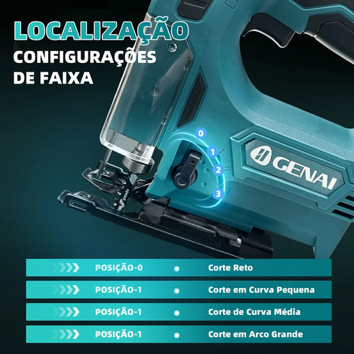 Serra Tico-tico 68v Sem Fio Brushless Com 2 Baterias E Acc