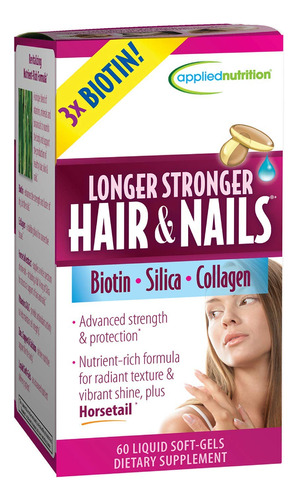 Applied Nutrition Cabello Y Uñas Más Largos Y Fuertes, 60.