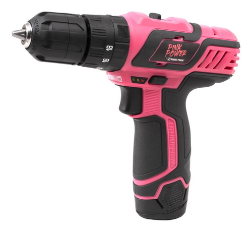 Imagen 1 de 3 de Taladro Atornillador Percutor 12v Pink Power By Dowen Pagio