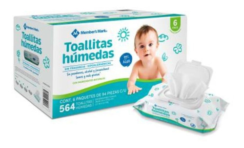 Toallitas Humedas Premium Para Bebé 564 Pzs