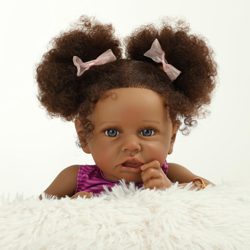 Muñecas Bebé Reborn Negro Niña 22 Pulgadas Americanos 72btp