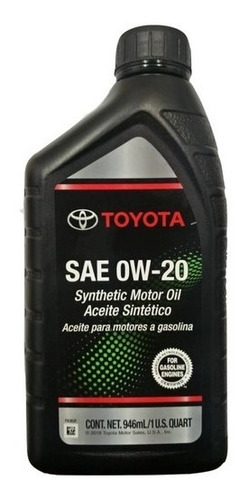 Aceite Sintetico Sae 0w-20. Toyota