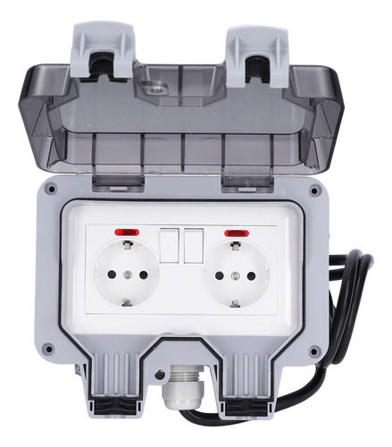 Enchufe Exterior, Doble Toma De Corriente Europea, Ip66, Res