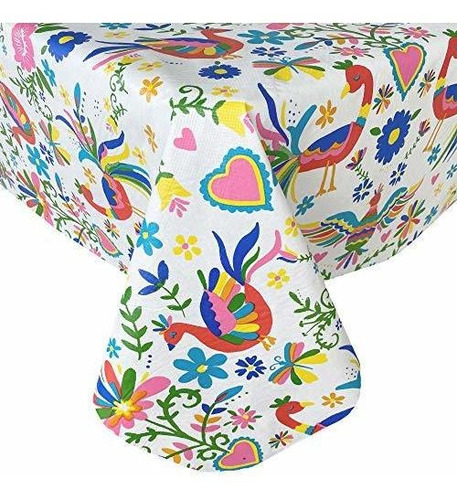 Mantel Con Diseño De Cinco De Mayo Para Interiores Multicolor Liso