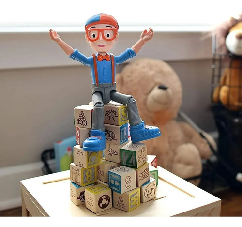 Imagen 11 de 11 de Blippi Figura Articulada 25cm Con Sonidos 86106