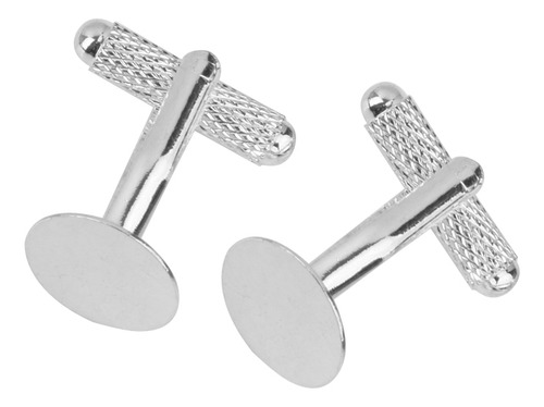 20 Piezas Moda Hombres Plata 12mm Plano Blannk Ajustes