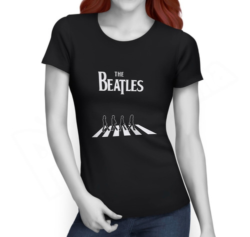 Camiseta The Beatles - Abbey Road - Mujer Rock Music