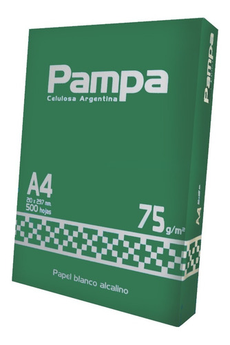 Resmas Pampa A4 75 Gr X 500hjs Librería Belgrano Lomas 