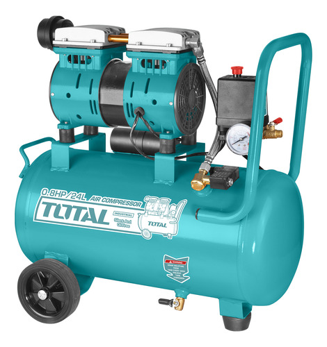 Compresor 24l Sin Aceite Industrial Total Tcs1075248-4 0.8hp