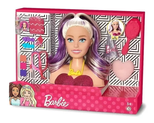 Boneca Barbie Busto Styling Head Sparkle Pentear E  MaquiarMATTELBrinquedosUrban Baby Store1242Brinquedos