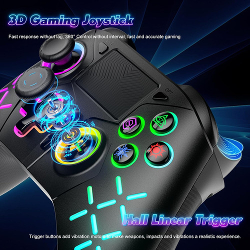 Gamrombo Led Wireless Controller For Ps5/ps5 Pro/ps5 Slim...