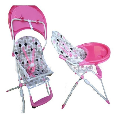 Silla Plegable De Comer Para Bebé, Crecer Rosado