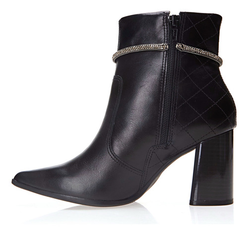 Bota Casual Feminina Cano Curto Com Strass Ramarim