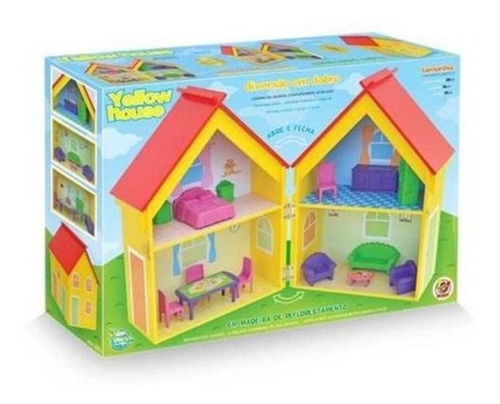Imagem 4 de 4 de Casinha De Boneca Maleta C/ Acessorios Casa Em Mdf