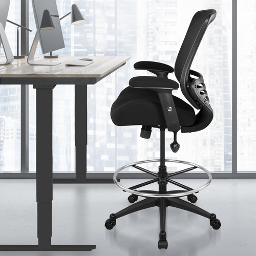 Silla Ergonómica De Malla 400 Lbs Ajustable Negra
