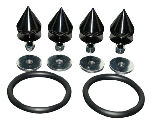 Jdm Negro Spike Aluminio Cierre Rápido Sujetadores Kit Ajust