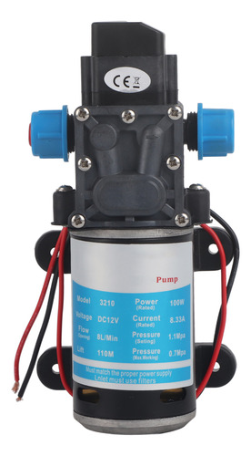 Bomba De Agua De Alta Presión De 12 V Dc, 100 W, 8 L/min, 16