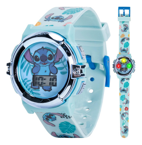 Reloj Accutime Disney Stitch Para Niños Con Pantalla Lcd Dig
