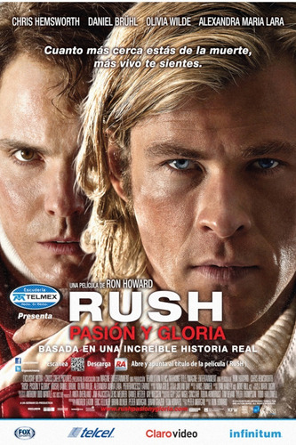 Poster Lona Vinilica - Rush (2013)