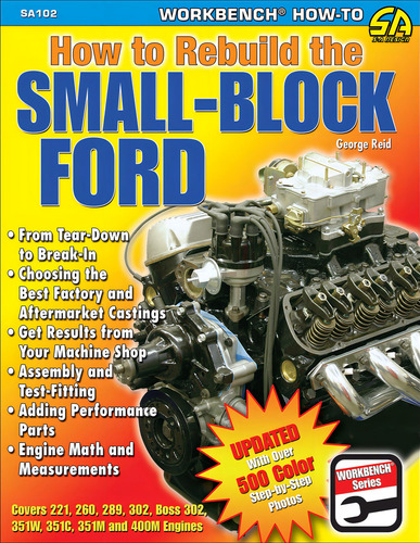 How To Rebuild The Small-block Ford (s-a Design), De Reid, George. Editorial Cartech, Tapa Blanda En Inglés