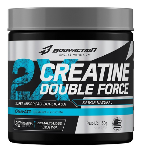 Creatina Double Force 150g Bodyaction -glicina Biotina 