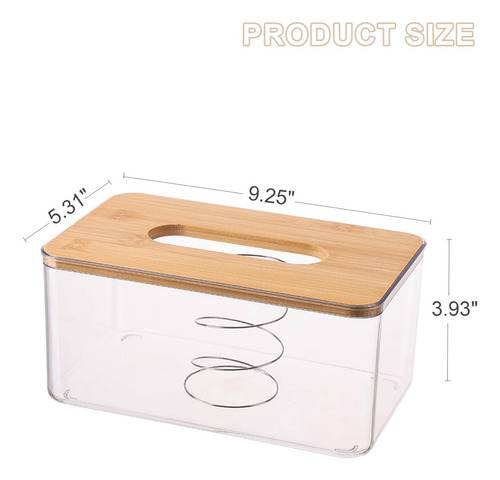 Soporte De Caja De Pañuelos Acrílico, Rectángulo, Soporte