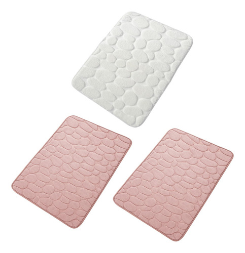 3 Piezas / Pieza De Alfombra De Baño Con Efecto 3d De