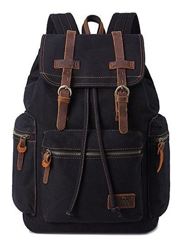 Mochila Vintage Casual Con Cuero: Bluboon