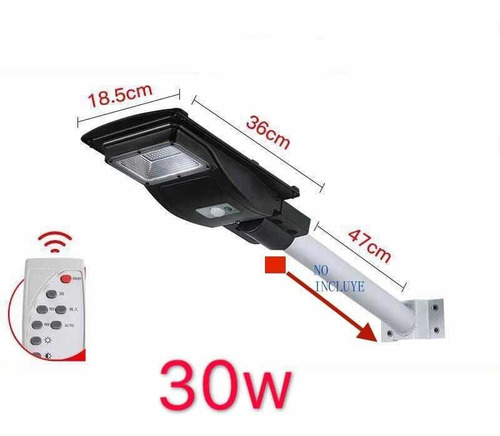 Foco Solar Foco Calle 30w Con Control Remoto 